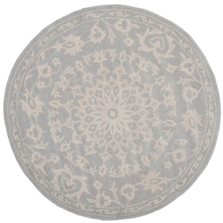 Safavieh Bella Hand Tufted Round Area Rug, Grey and Silver - 7 x 7 ft. BEL446A-7R